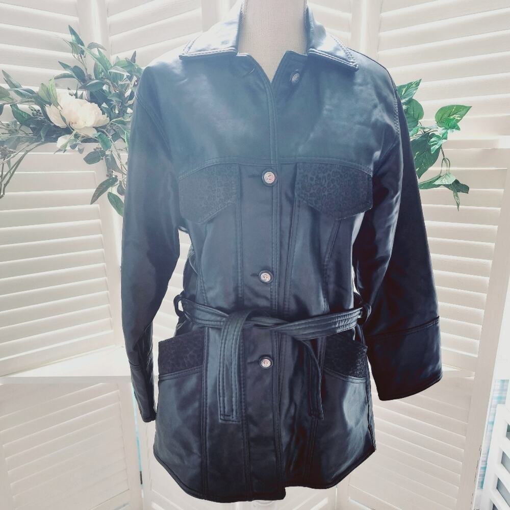 COLLECTION CA LEATHER JACKET MADE IN ITALY SIZE SM/LG